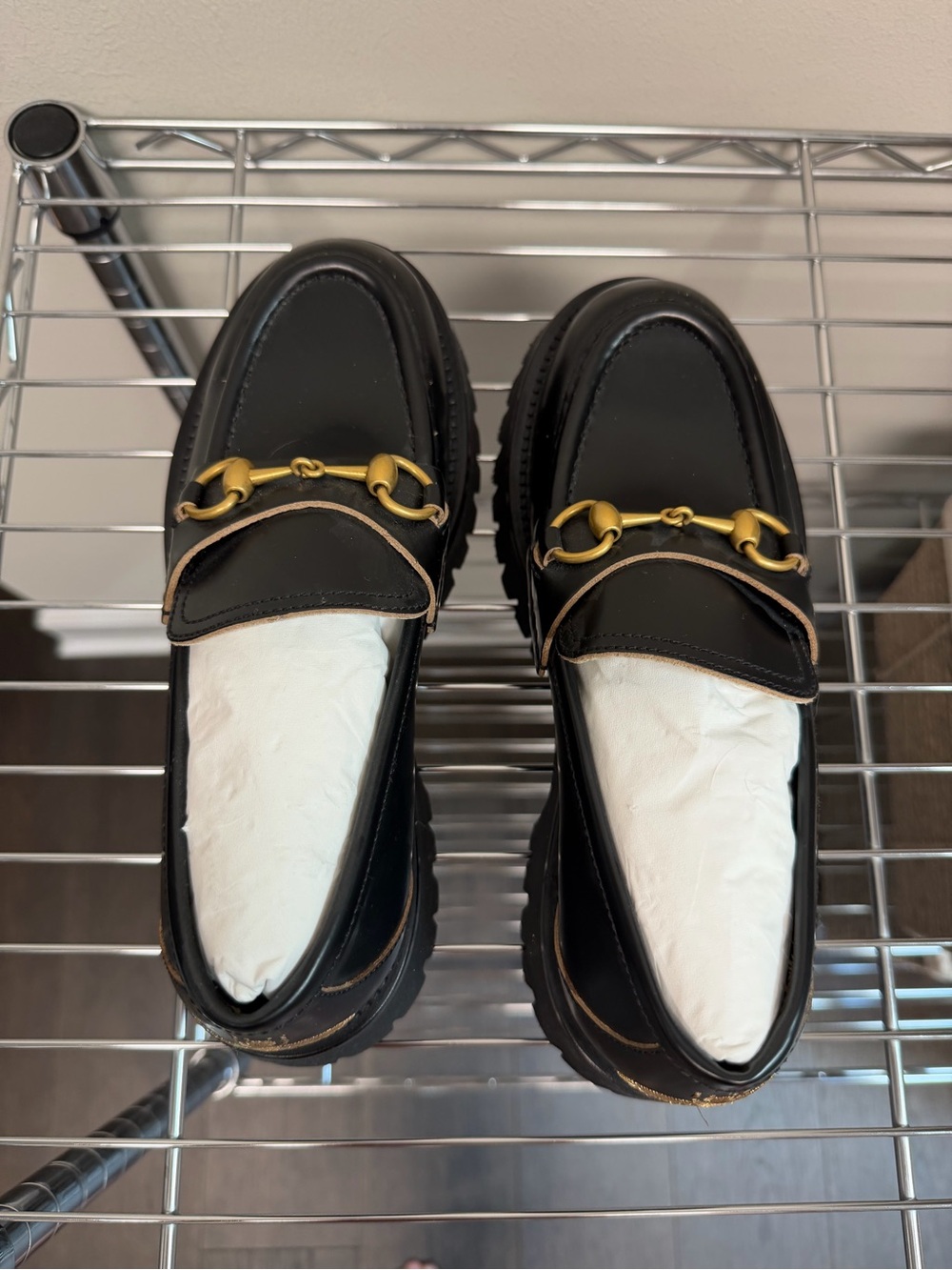 Gucci Black Leather Horsebit Loafers - Picture 3 of 5